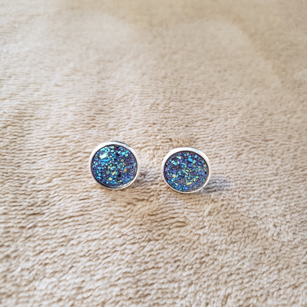 Geode earrings 12mm
